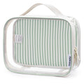 TSA Approved Clear Toiletry Bag for Travel (Y-Mint Green Stripe)
