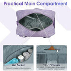 Carry on Duffle Bag Underseat for Airplane (Purple / Small without laptop compartment)