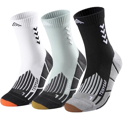 Crew Compression Running Socks (6-9 / A-white Gray Black-3pairs)
