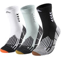 Crew Compression Running Socks (6-9 / A-white Gray Black-3pairs)