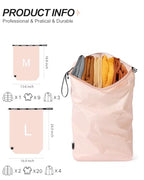 Compression Travel Laundry Bag for Dirty Clothes (Pink / Large)