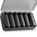 8 Pack Travel Bottles for Toiletries with Case (Black)
