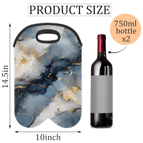 Wine Carrier Tote Personalized Bag for 2 Bottles (Style 22 / 10*14.5)
