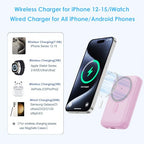 Magnetic Portable Charger for iPhone (Pink)