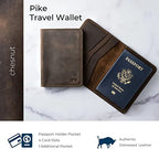 Standard Full Grain Crazy Horse Leather Passport Holder (Chestnut)