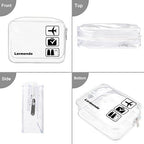 Lermende 2pcs Clear Toiletry Bag TSA Approved Travel Bag, Carry On - Image 5
