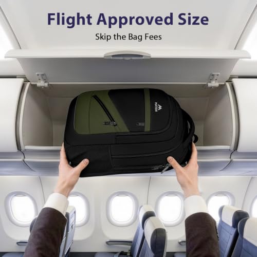 Laptop Backpack for Work (Black Green / 17 Inch)