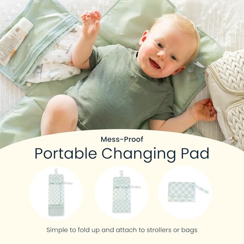 Portable Diaper Changing Pad (Gingham)