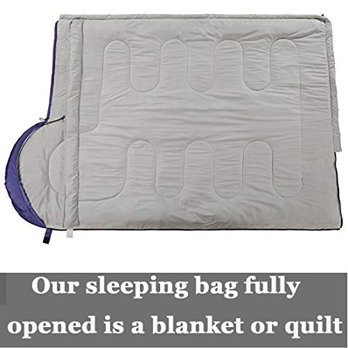 3 4 Season Sleeping Bag for Adults & Teens (Purple / 87*33)
