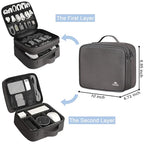 Cord Organizer Bag with Adjustable Divider (Grey / Medium)