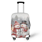 Snowman Christmas Luggage Cover Fits 18‑32 Inch Rolling Suitcase (M(for 22-25 inch luggage) / White Snowman)