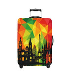 Colorful City Luggage Cover Washable Suitcase Protector Anti (Colorful City / M(24-26inch suitcase))