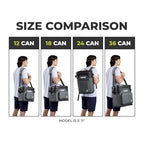 Magnetic Leak Proof 18 Can Soft Cooler with Waterproof Zipper (Steel Blue / 18 Can)