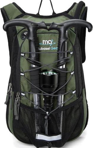 15L Insulated Hydration Backpack Pack with 2L Water Bladder Lightweight Hiking Backpack Bag for Women Men Daypack for Hiking Running Festival Camping Biking