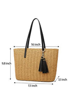 Straw Bags For Women (Black)