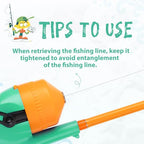 Kids Fishing Pole (Surge Green & Blaze Orange)