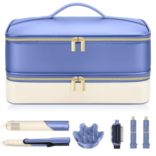 Travel Hair Dryer Case for Shark Glam (Periwinkle & Buttercream)