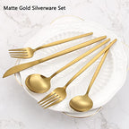 Matte Gold Silverware Set (Matte Gold)