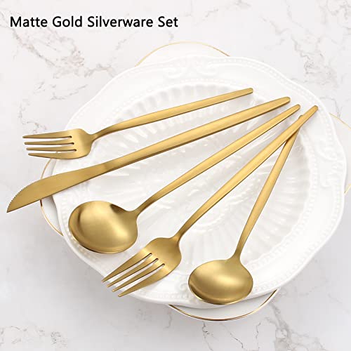 Matte Gold Silverware Set (Matte Gold)