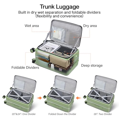 28 Inch Checked Luggage (Bamboo Green / 28 Inch)