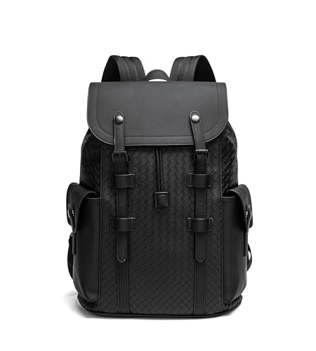 Waterproof Anti Theft Laptop Backpack for Men (A-woven Black-1)