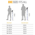 Hiking Poles Collapsible (Blue（110-130cm）)