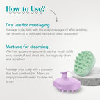 2 Pack Large Scalp Massager Scrubber Shampoo Brush for Hair Growth (New Purple & Green)