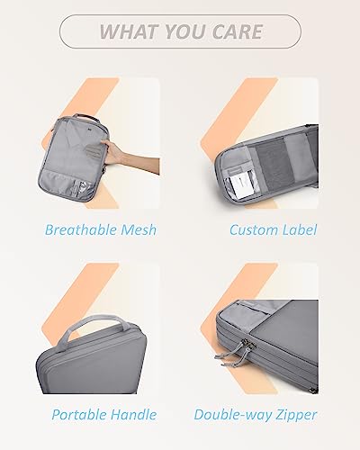 4 Set Compression Packing Cubes (Grey / Set of 4)