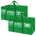 2 Pack Oversized Moving Bags with Reinforced Handles (2-Pack / Light Green)