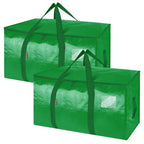 2 Pack Oversized Moving Bags with Reinforced Handles (2-Pack / Light Green)