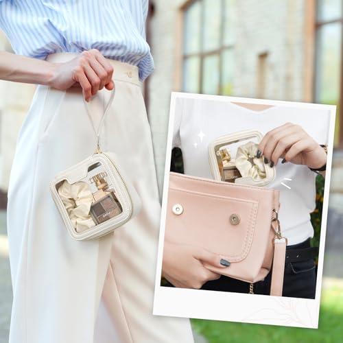 Clear Makeup Bag Foldable (Active-A-Cream / Structured Stylist (Mini - Hard Frame))