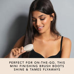 Mini Finish & Shine Boar Bristle Brush for Smooth Shiny Hair (Travel / Cream)
