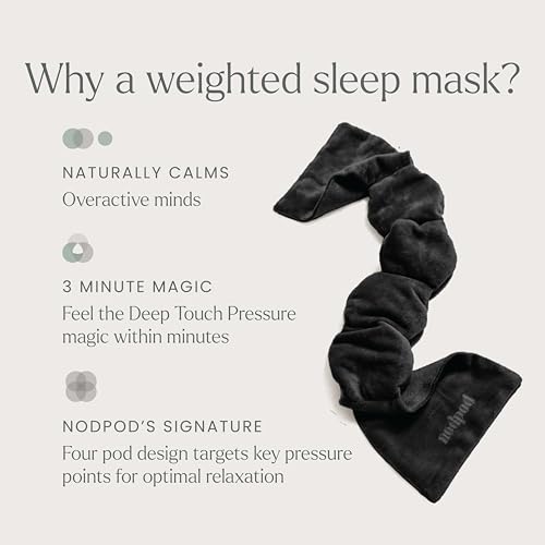 Patented Gentle Pressure Sleep Mask (Black Onyx Cotton / 1 Count (Pack of 1))