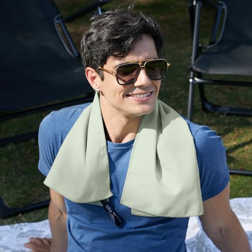 Microfiber Towel Quick Dry Camping & Travel & Gym Towel. Compact (Bean Green / 60.00" x 30.00")
