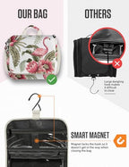Hanging Travel Toiletry Bag (Pink Flamingo)
