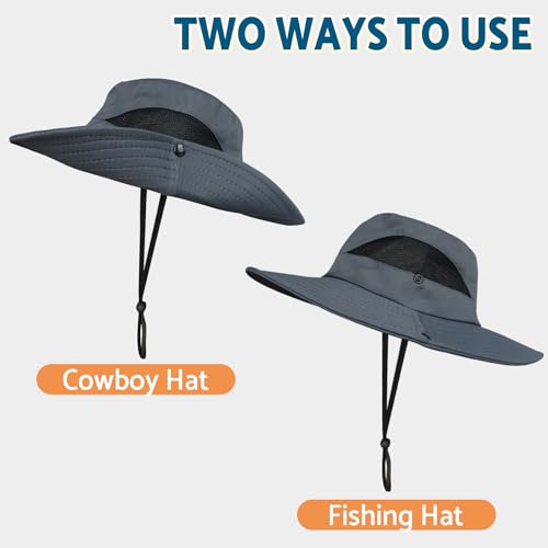 Sun Hats for Men Women Wide Brim Bucket Hat Green (Green (With Mesh))