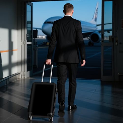 Travel Luggage Cover Suitcase Cover Protector Skins 18 (Pure Black / S (for 18--20 inch luggage))
