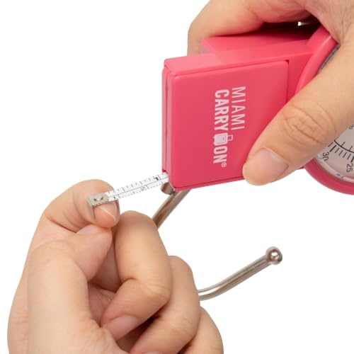 Mechanical Luggage Scale with Tape Measure (Pink)