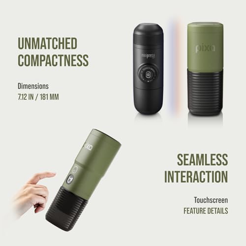 Pixapresso Espresso Machine Electric & Portable (Olive Green)