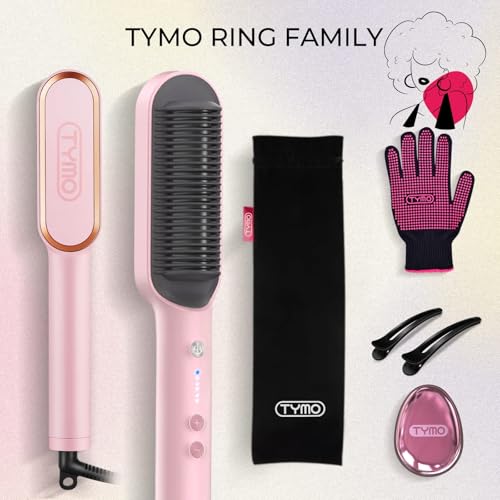 Hair Straightener Brush (Pink)