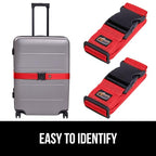 Heavy Duty Luggage Straps for Suitcase (Red)