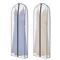 Dress Bags for Gowns Long Wedding Dress Storage Bags 72 in (72"-2pcs-Clear-7" Gussted)