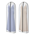 Dress Bags for Gowns Long Wedding Dress Storage Bags 72 in (72"-2pcs-Clear-7" Gussted)