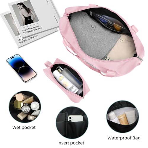 Luggage Sets 6 Piece (Pink / 6 Piece Set (18/20/24/28/DB/TB))