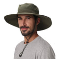 UPF50+ Mens Sun Hat Wide Brim Fishing Hat Large Foldable Brim UV Protection Hat for Men Bucket Beach Army Green (One Size / Army Green)