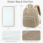 Diaper Bag Backpack (Brown Taupe)