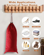 4 Pcs Single Shoe Bags for Travel (Rio Red / 17.3"x8.6")
