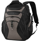 Laptop Backpack 18.4 Inch Computer Backpack for Men (Black/Light Browm / 18.4 inch)