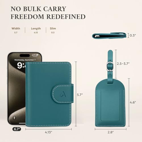 RFID Passport Holder for Travel (323#Lake Blue)
