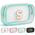 Initial Make Up Bag Travel Toiletry Bag (Large-Blue / S)